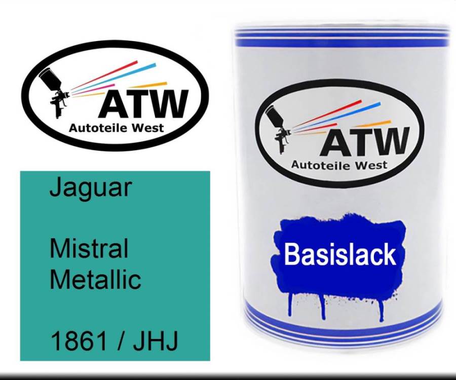 Jaguar, Mistral Metallic, 1861 / JHJ: 500ml Lackdose, von ATW Autoteile West.